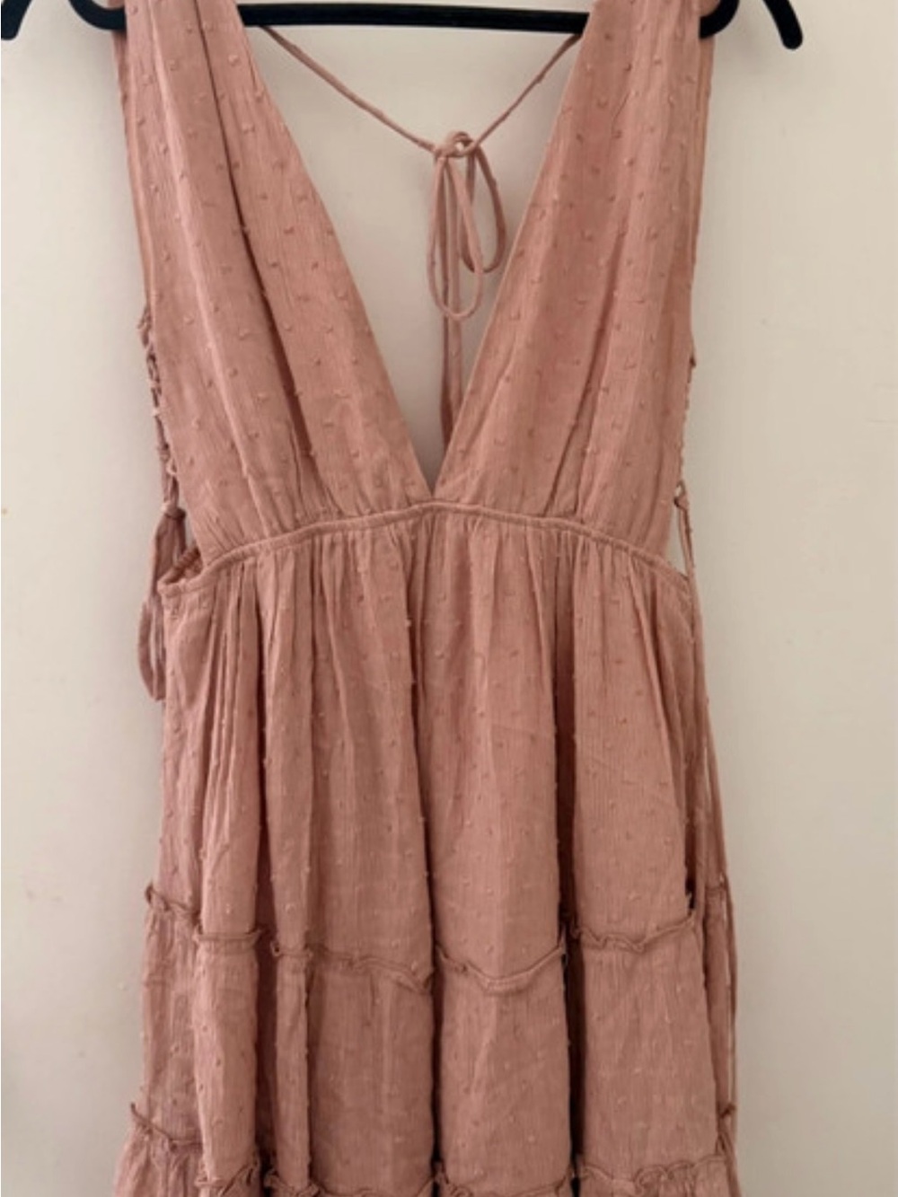 HYFVE Mauve Pink Mini Dress with Deep V